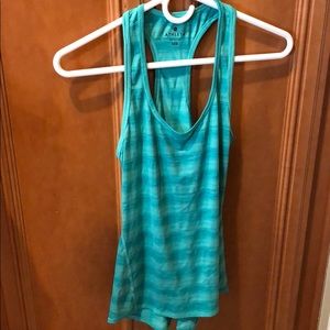 Green workout racer back tank